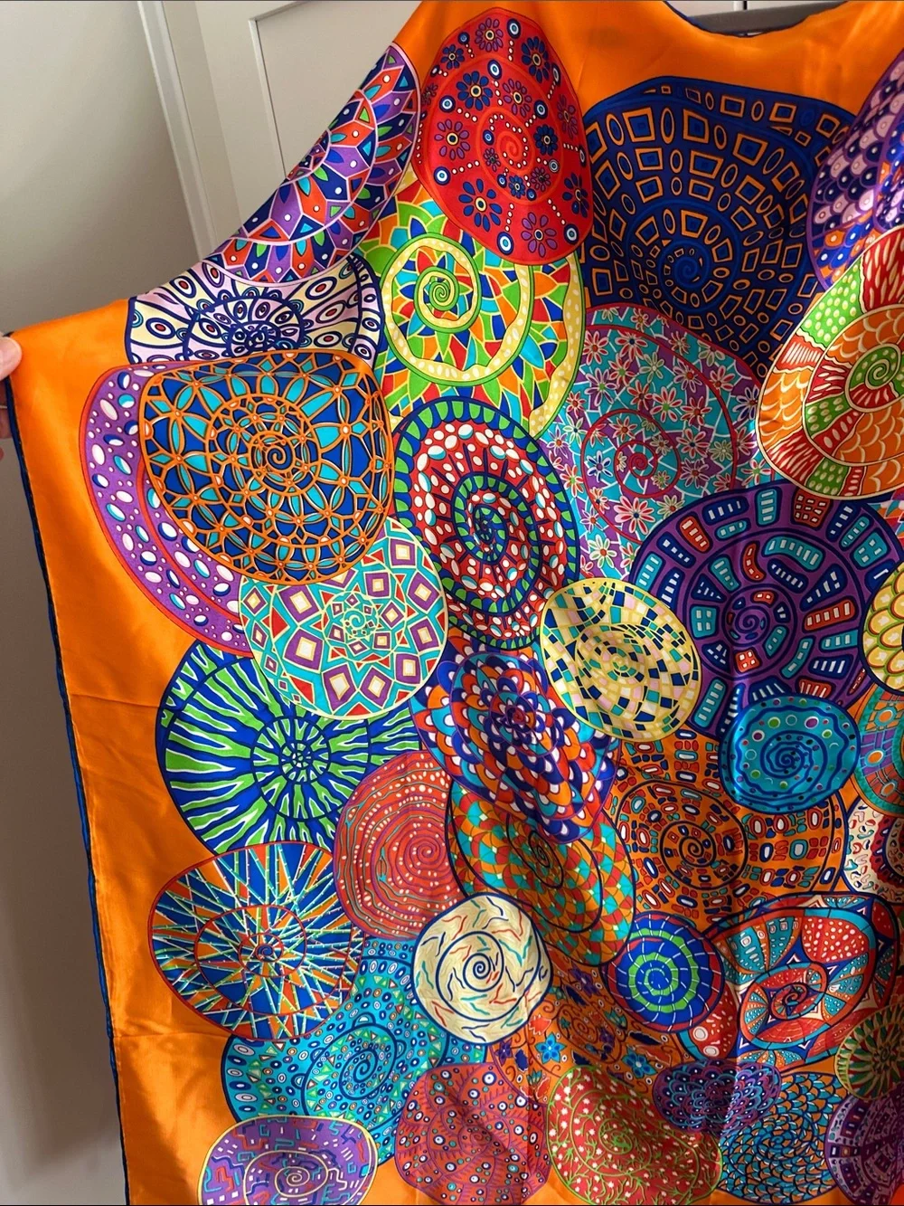 10O % silk hand rolled edge scarf